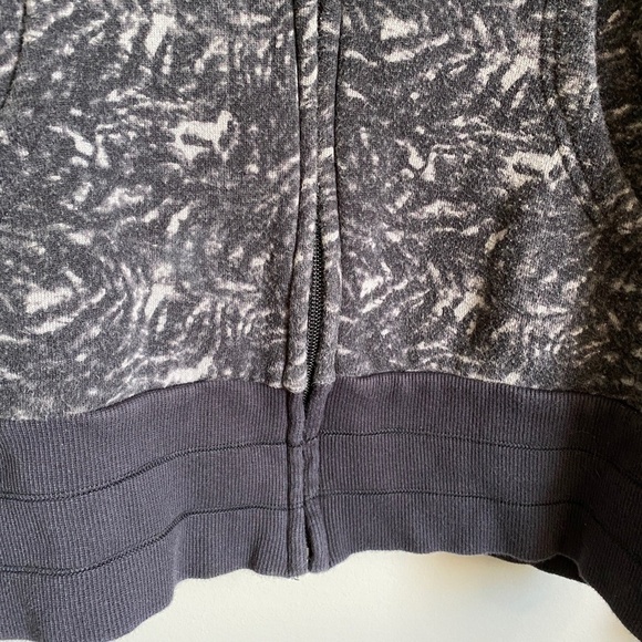Tuff Athletics Women's Gray Patterned Full Zip Lined Hoodie Jacket Size Medium - Picture 11 of 12